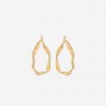 Fluid Drop Earrings Gold