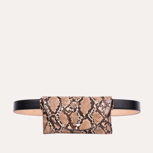 Poppy Hip Bag Brown Snake
