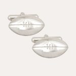 Rugby Ball Sterling Silver Cufflinks