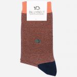 Stripe Cotton Socks Coral