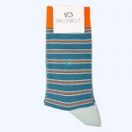 Fine Stripe Socks Blue/Orange