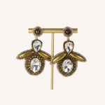 Bee Drop Earrings Gold and Silver