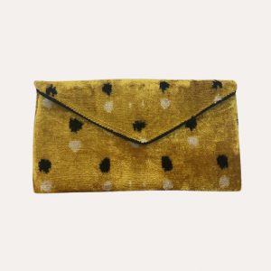 Gold Spot Silk Velvet Handbag