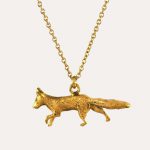 Prowling Fox Necklace Gold