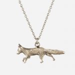 Prowling Fox Necklace Silver