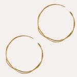 Fine Twist Hoop Earrings Gold