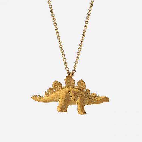 Stegosaurus Necklace Gold
