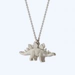 Stegosaurus Necklace Silver