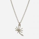 Single Dandelion Fluff Necklace Silver