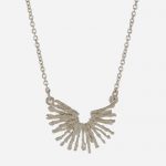 Nest Structure Cresent Necklace Silver