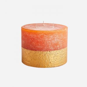 Orange and Cinnamon Scented Gold Dipped Multiwick Candle
