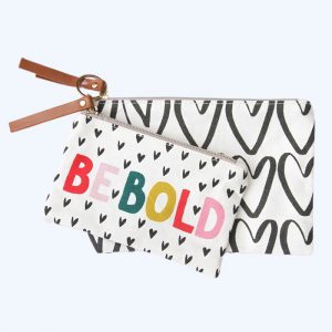 Be Bold Canvas Pouch Duo