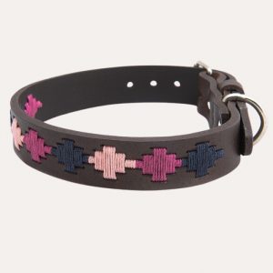 Polo Dog Collar 780 Berry/Navy/Pink