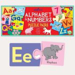 Alphabet and Numbers Puzzle Pairs