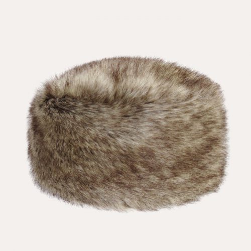 Faux Fur Pillbox Hat Truffle