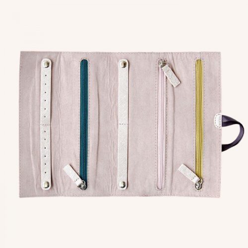 Rose Tinted Metallic Jewellery Roll - Image 3
