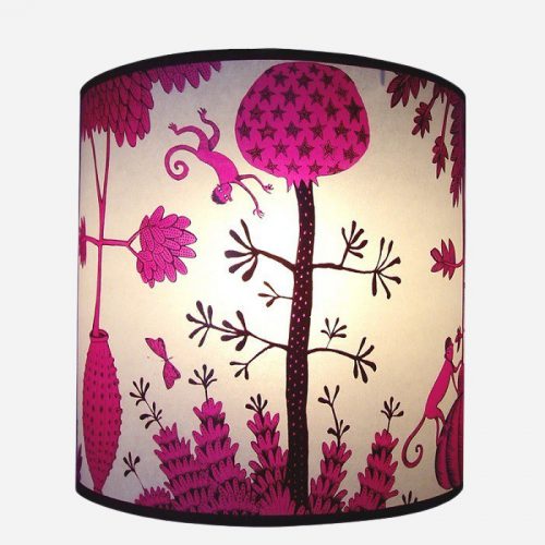 Monkey Pendant Lampshade Regular Fuchsia