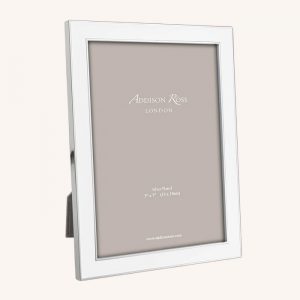 White Enamel Silver Frame 8×10