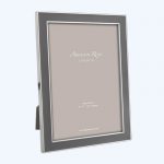 Taupe Enamel Silver Frame