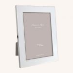 White Enamel Silver Wide Frame