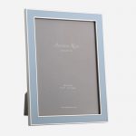 Powder Blue Enamel Silver Frame