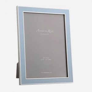 Powder Blue Enamel Silver Frame