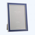 Navy Enamel Silver Frame