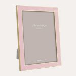 Pastel Pink Enamel Gold Frame