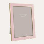 Pastel Pink Enamel Gold Frame