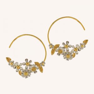 Chard Leafy Hoop Earrings