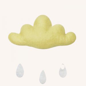 Small Clouds Mobile Yellow