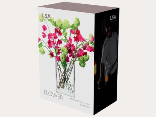 Flower Rectangular Bunch Vase 22cm - Image 2
