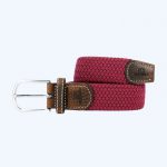 Plain Braid Belt Burgundy