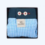 Cotton Boxer Shorts Blue Gingham