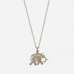 Indian Elephant Necklace Silver