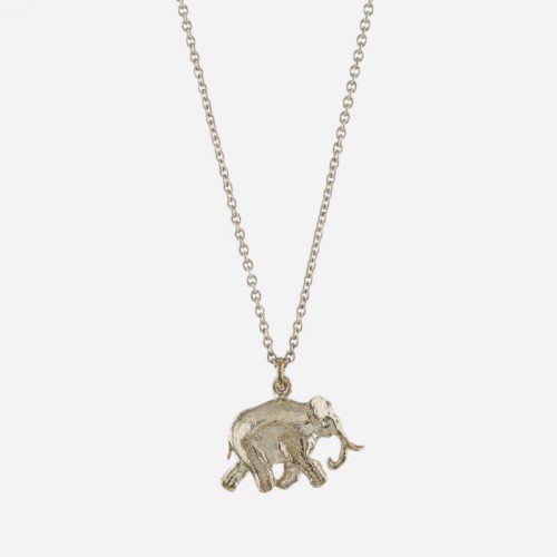 Indian Elephant Necklace Silver