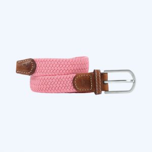 Women Plain Braid Belt Pink