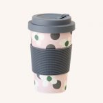 Floral Spot Bamboo Reusable Coffee Cup