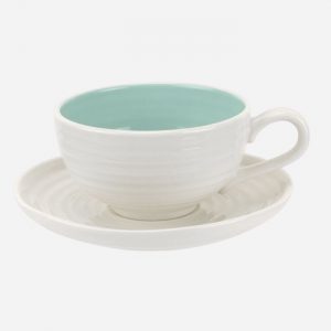 Colour Pop Tea Cup and Saucer Celadon