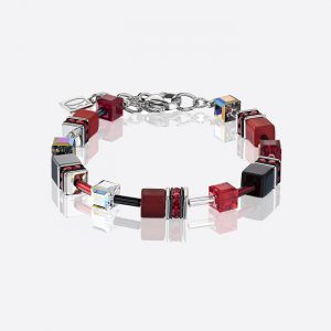 Geo Cube Bracelet Red-Haematite