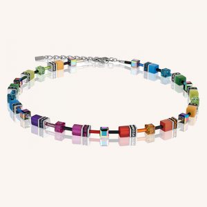 Geo Cube Necklace Multicolour Rainbow