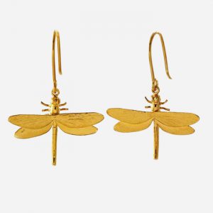 Dragonfly Earrings Gold