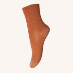 Lulu Cotton Sparkle Ankle Socks Rust