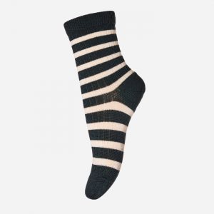 Elis Merino Wool Ankle Socks Deep Forest Stripe