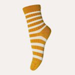 Elis Merino Wool Ankle Socks Golden Spice Stripe