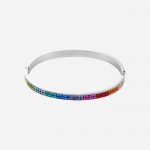 Sparkling Crystals Silver Bangle Multicolour