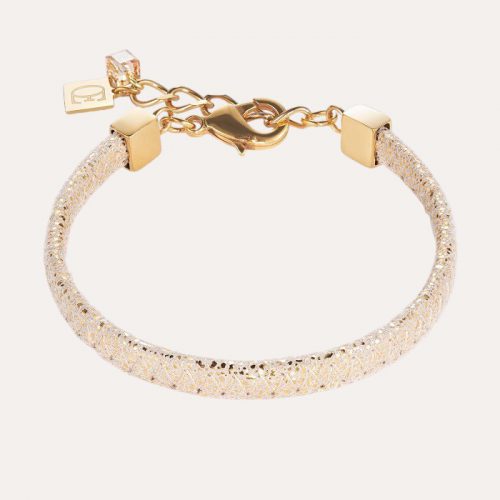 Metallic Leather Bracelet Gold