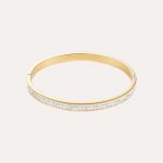 Sparkling Crystal Bangle Gold