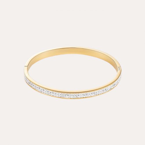 Sparkling Crystal Bangle Gold