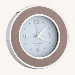 Blush Ostrich Silver Alarm Clock